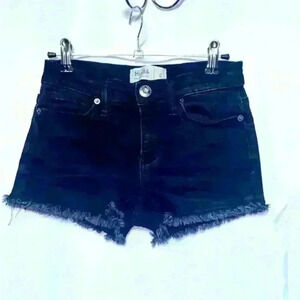 MUDD FLX stretch black jean shorts size 0